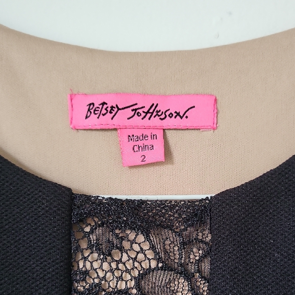 Betsey Johnson Black Lace Midi Dress - Picture 3 of 5